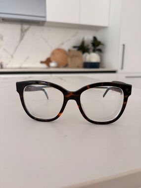 Saint Laurent YSL Eyeglasses Designer Optical Frames Brown